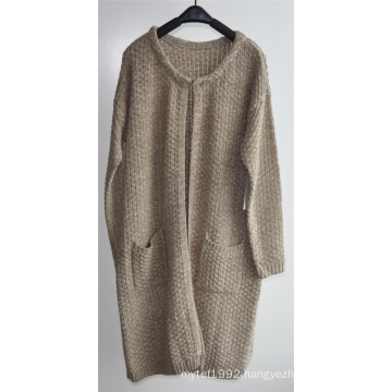 Winter Ladies Longline Open Cardigan with Pocket